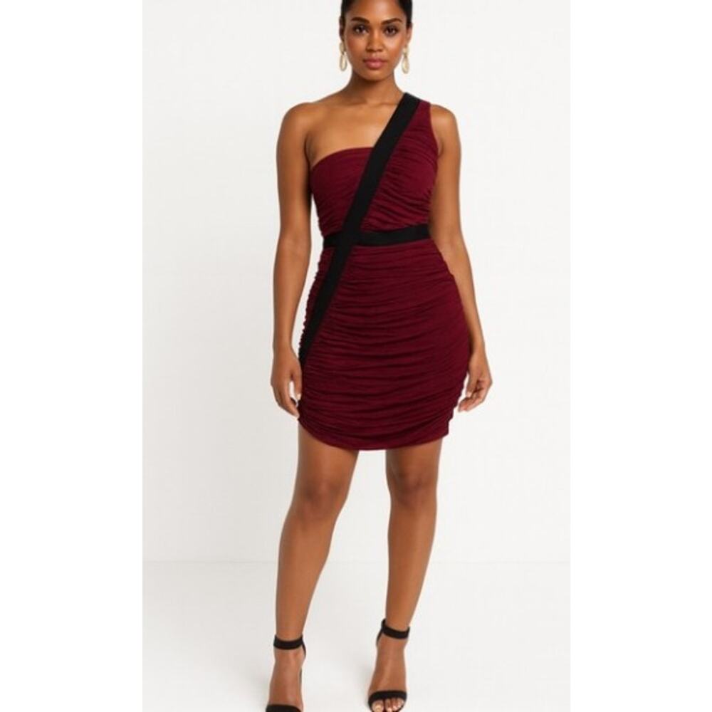 NWT ARK & CO sexy ruched one shoulder dress size small club party cocktail